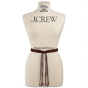 J.Crew NWT braided beaded leather tassel wrap belt *shop@iamwarrior